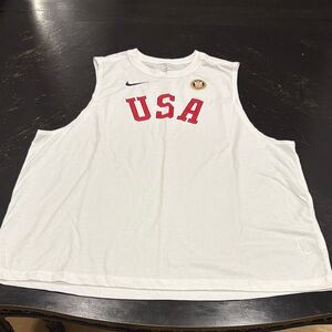Nike White USA T-Shirt with Red Lettering